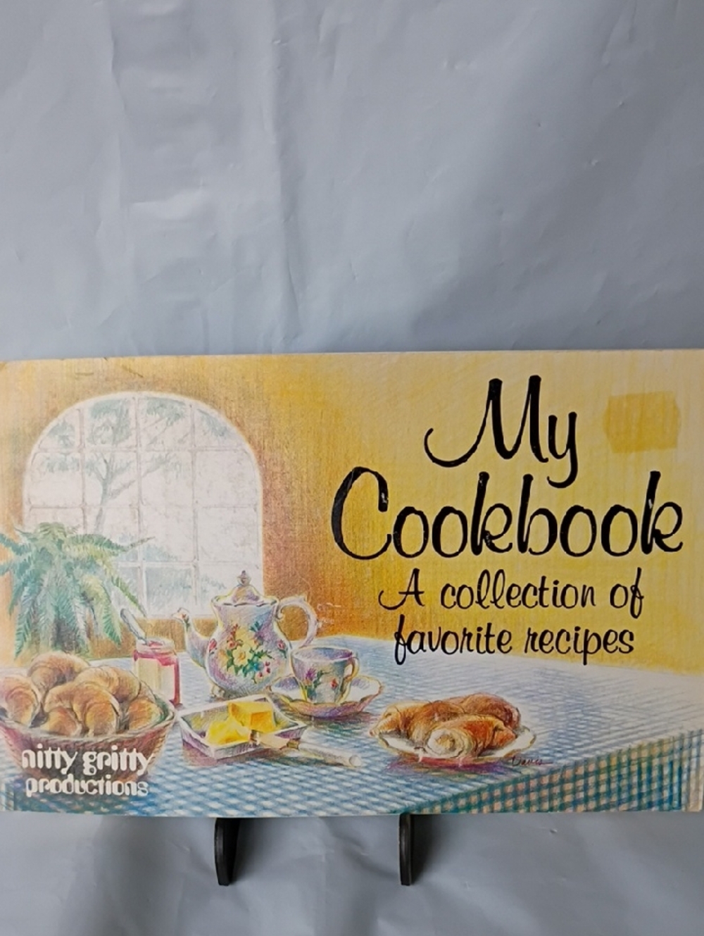 Vintage My Cookbook Journal - Yellow Illustrated Recipe Journal Collection 1981